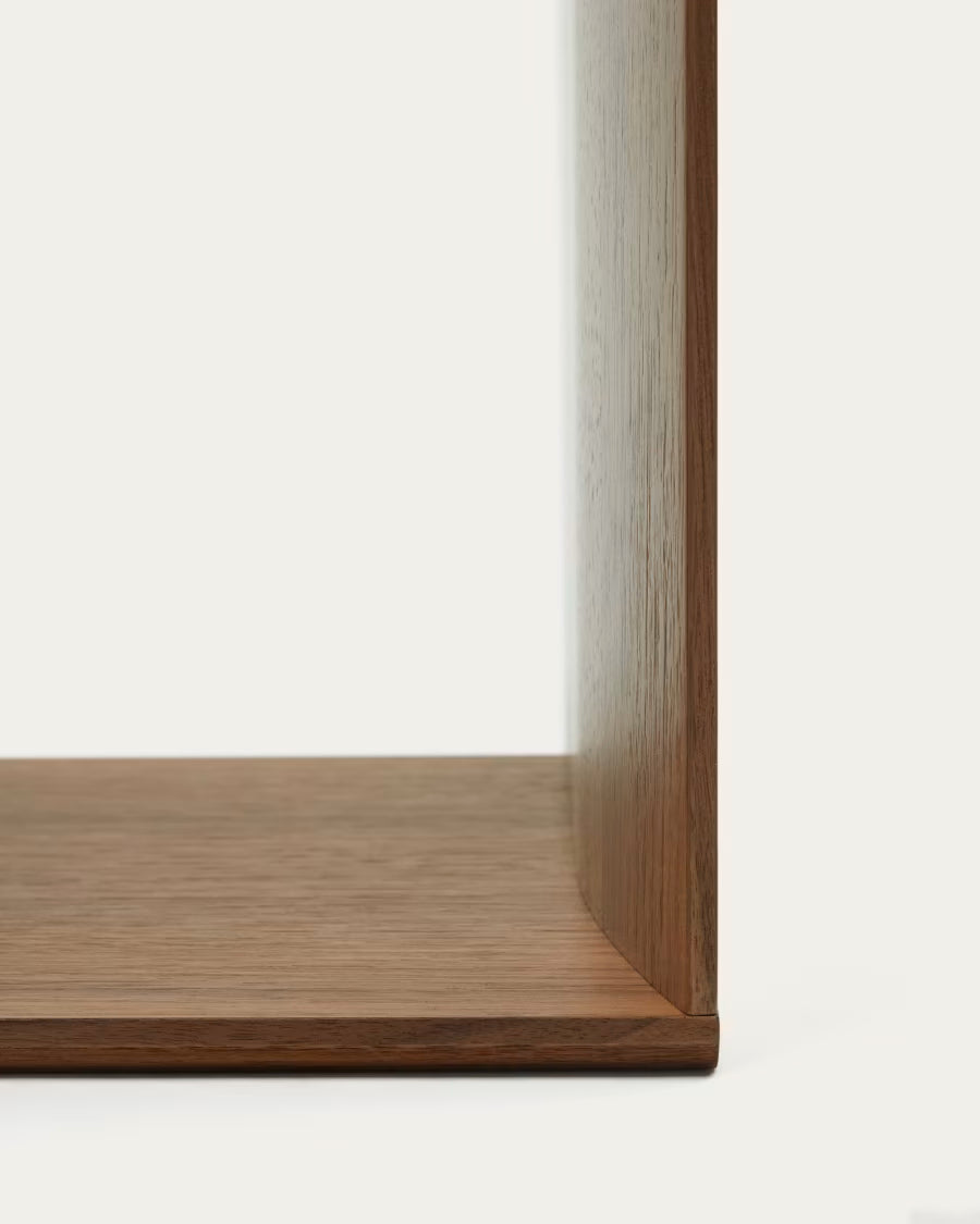 Kave Home Litto Large Shelf Module in Walnut Veneer, 101 x 38 cm