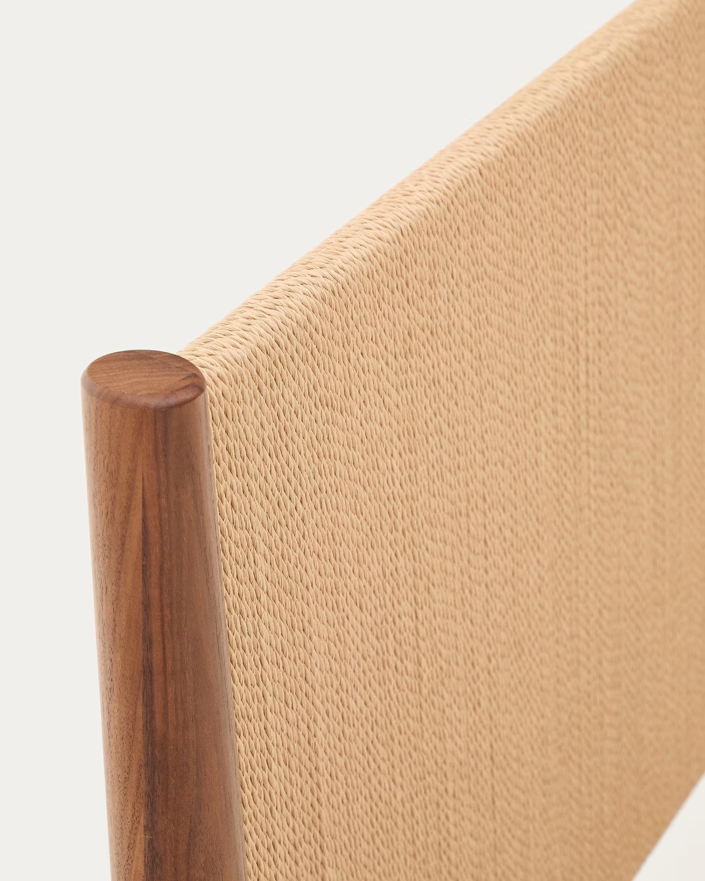 Kave Home Elan Bed in Veneer and Solid Walnut Wood with Cord Mattress 180 x 200 cm FSC Mix Credit