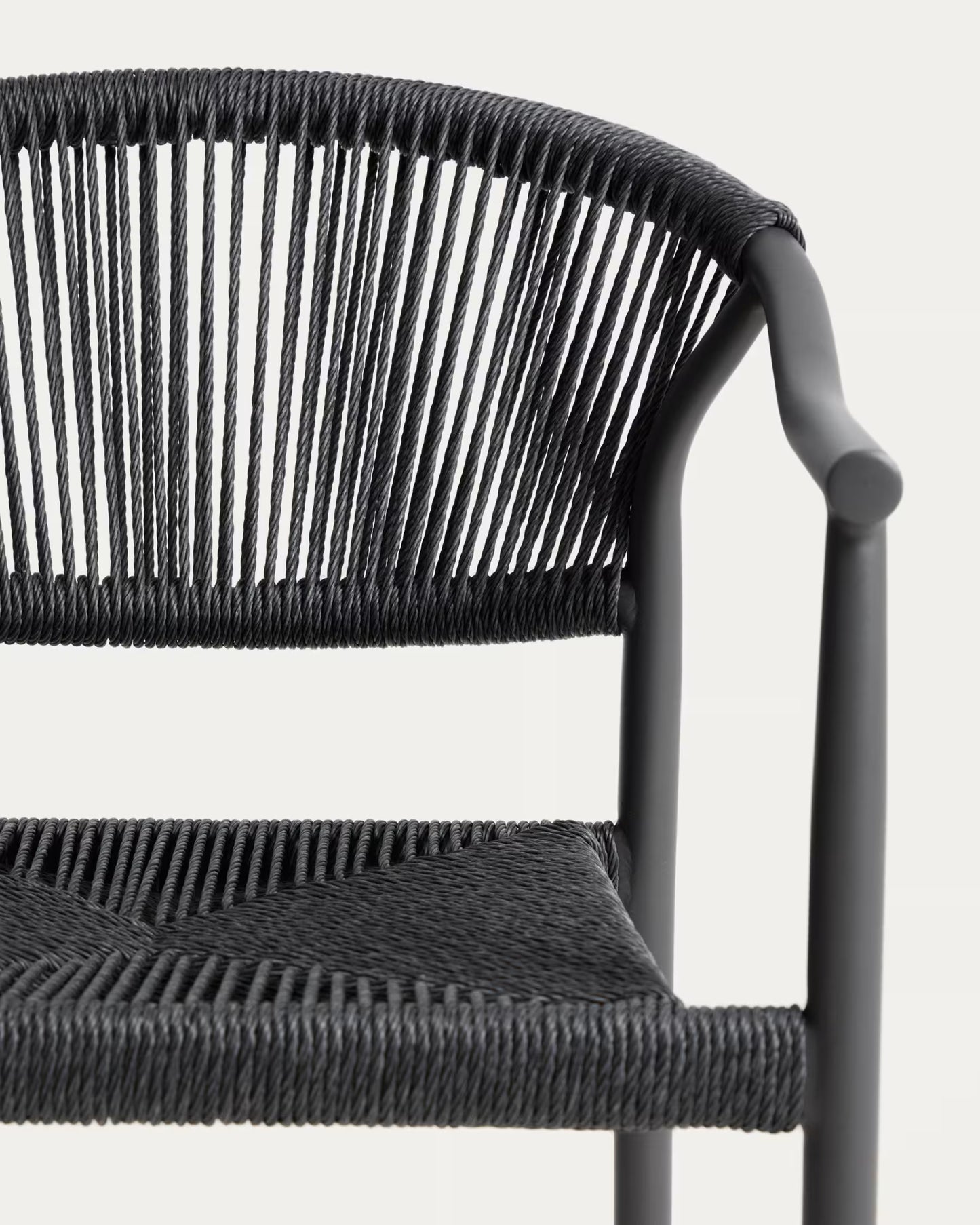 Kave Home Livadia Stackable Outdoor Chair in Graphite Aluminium