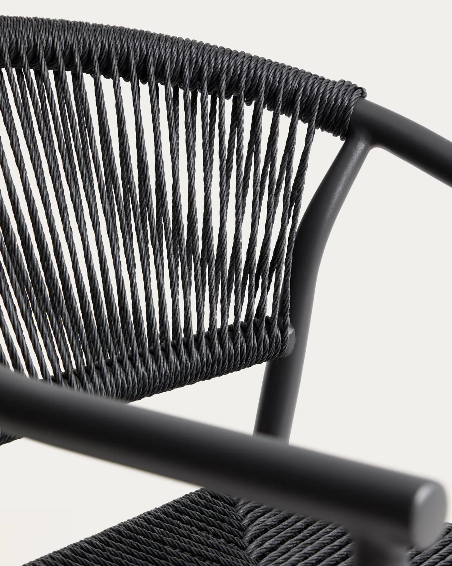 Kave Home Livadia Stackable Outdoor Chair in Graphite Aluminium