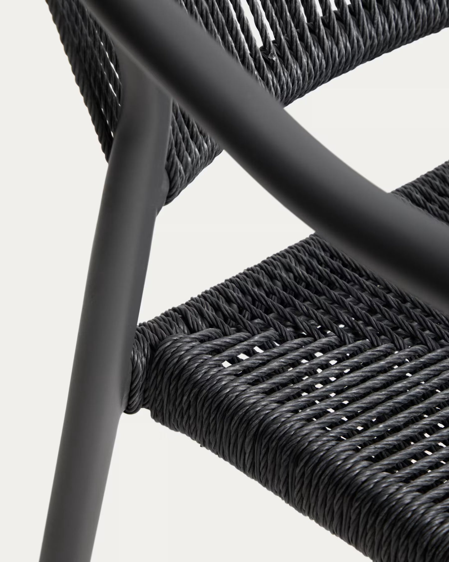 Kave Home Livadia Stackable Outdoor Chair in Graphite Aluminium