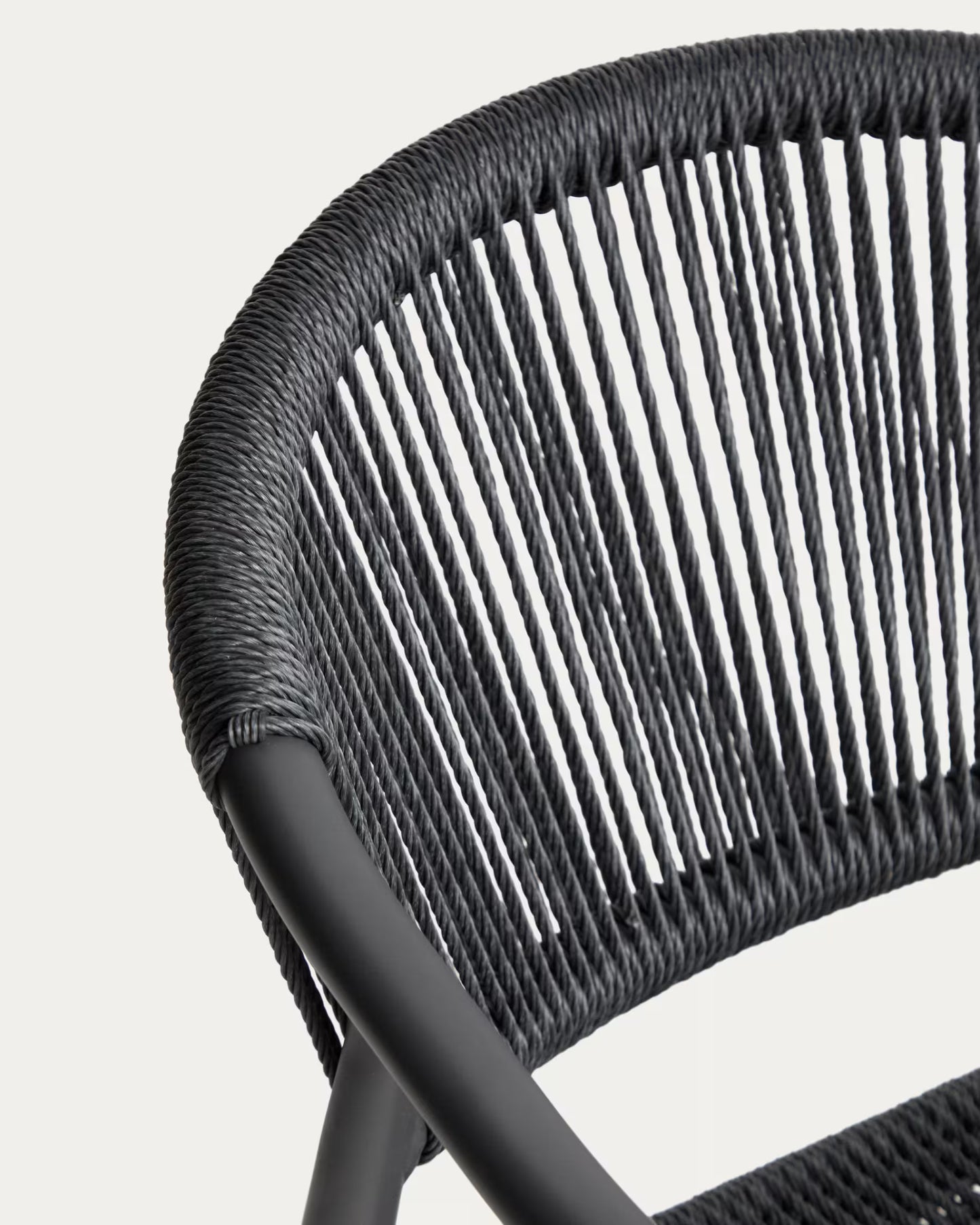Kave Home Livadia Stackable Outdoor Chair in Graphite Aluminium