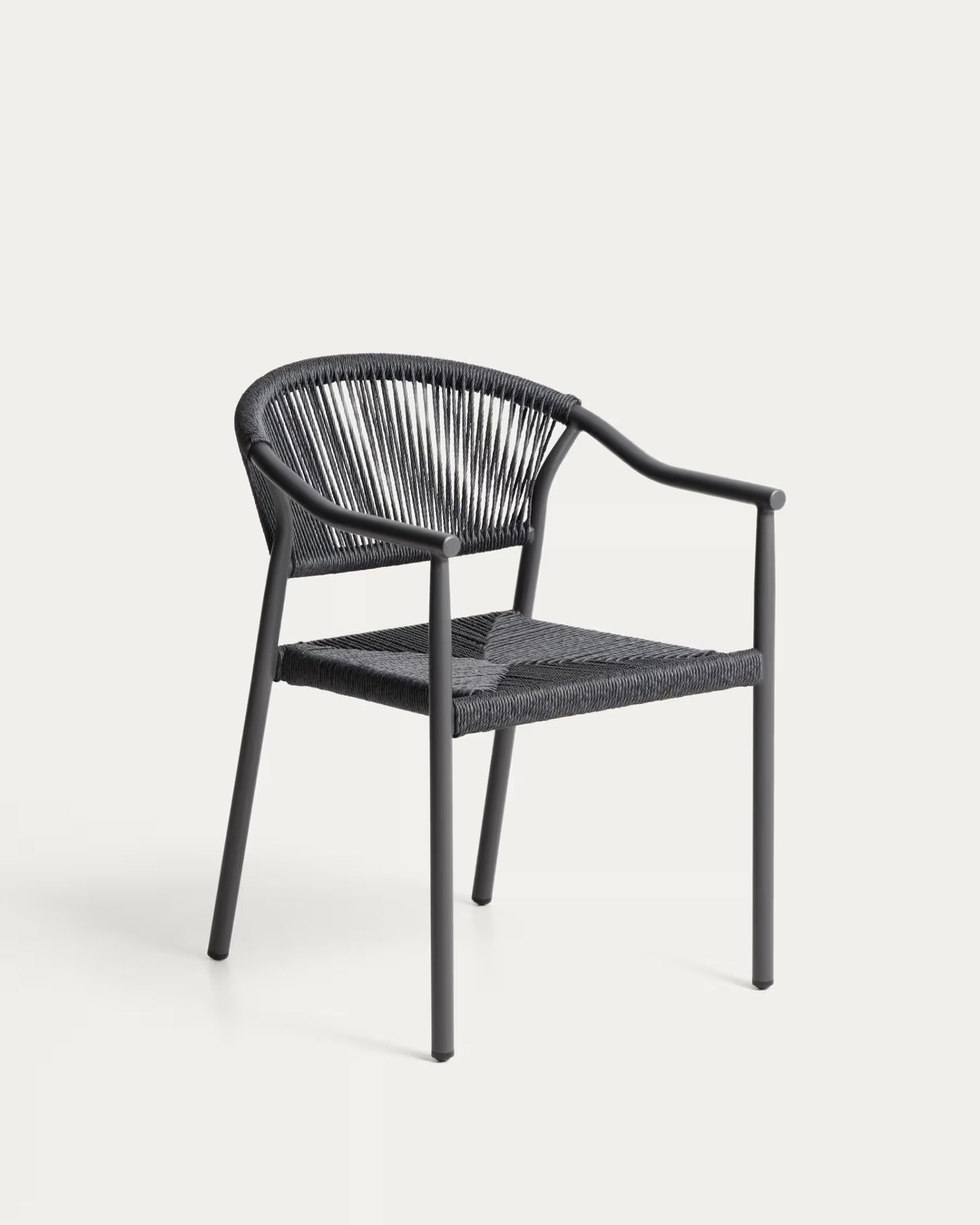 Kave Home Livadia Stackable Outdoor Chair in Graphite Aluminium