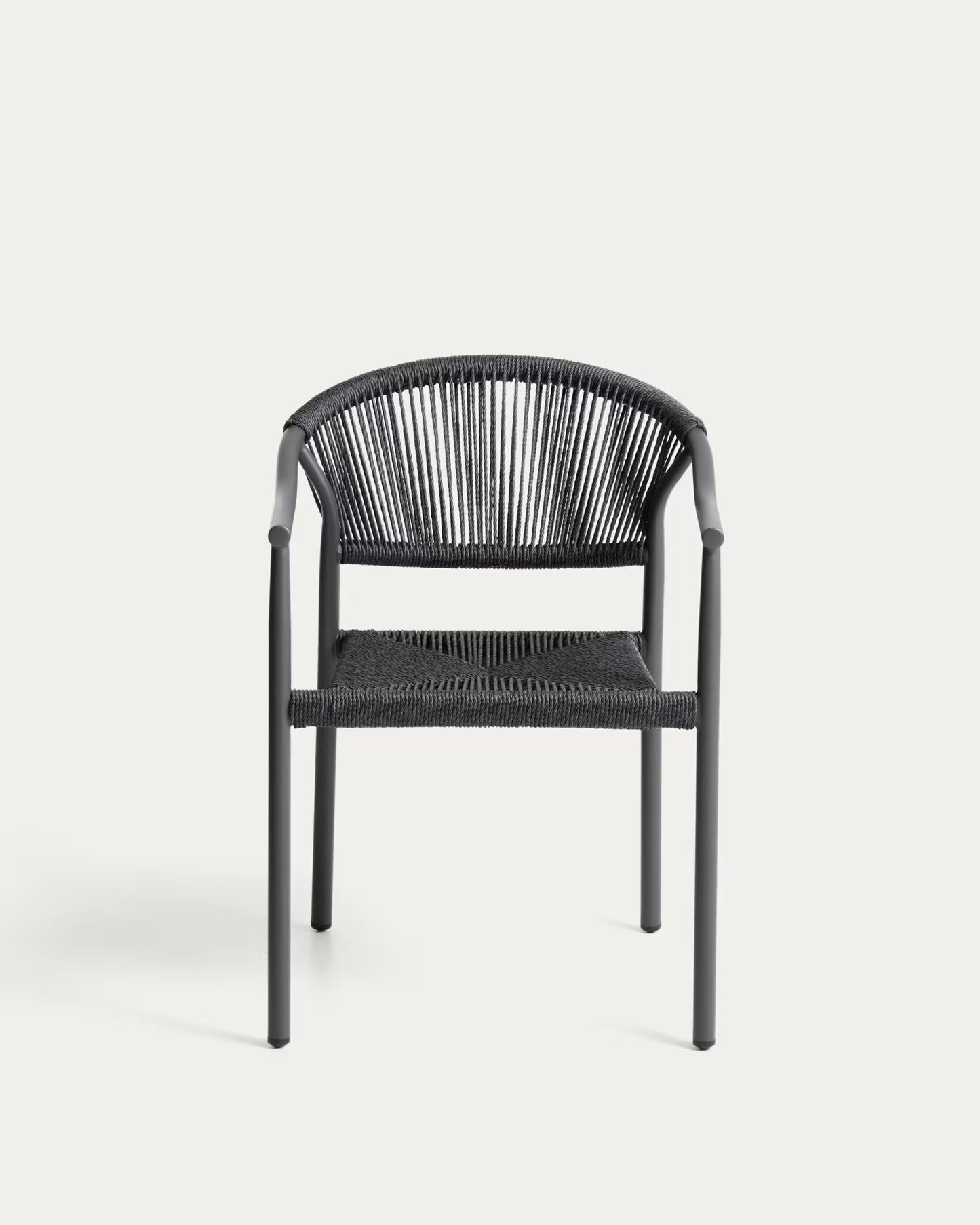 Kave Home Livadia Stackable Outdoor Chair in Graphite Aluminium