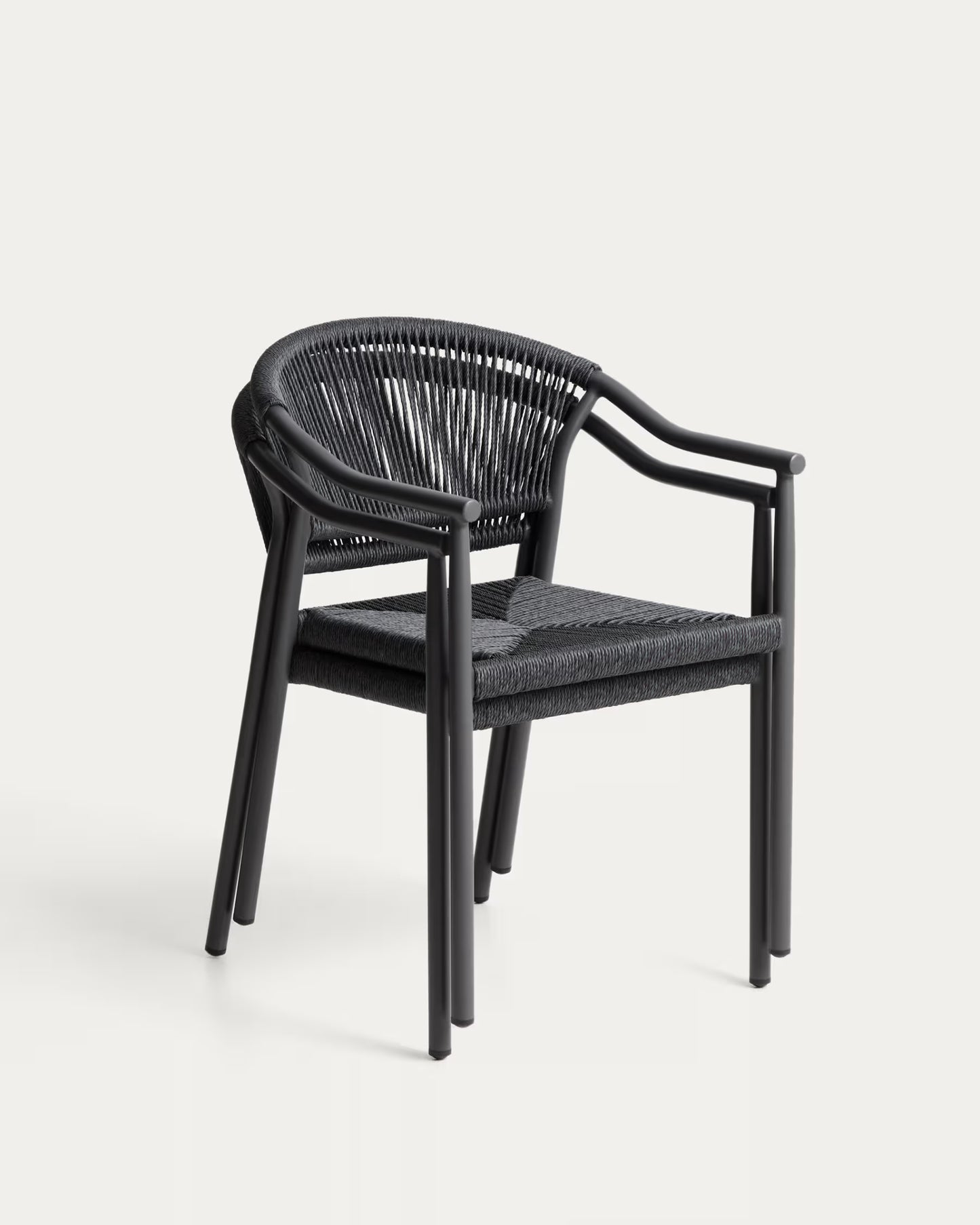 Kave Home Livadia Stackable Outdoor Chair in Graphite Aluminium