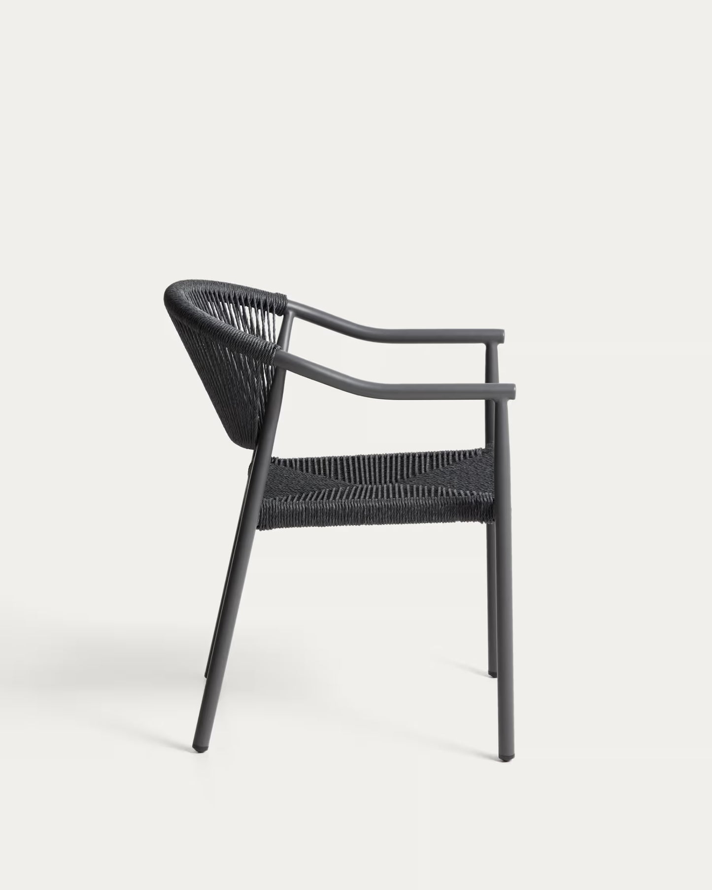 Kave Home Livadia Stackable Outdoor Chair in Graphite Aluminium