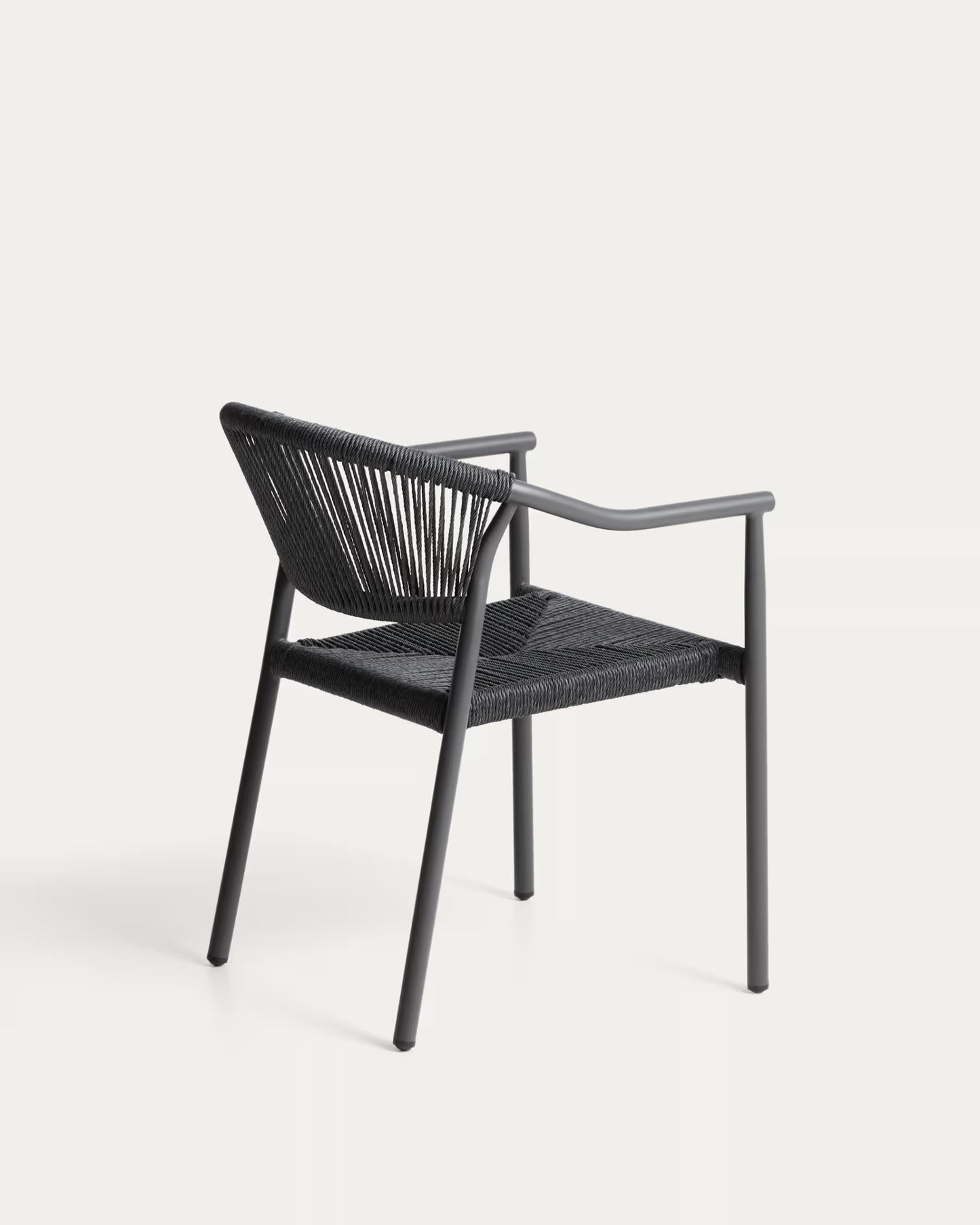 Kave Home Livadia Stackable Outdoor Chair in Graphite Aluminium