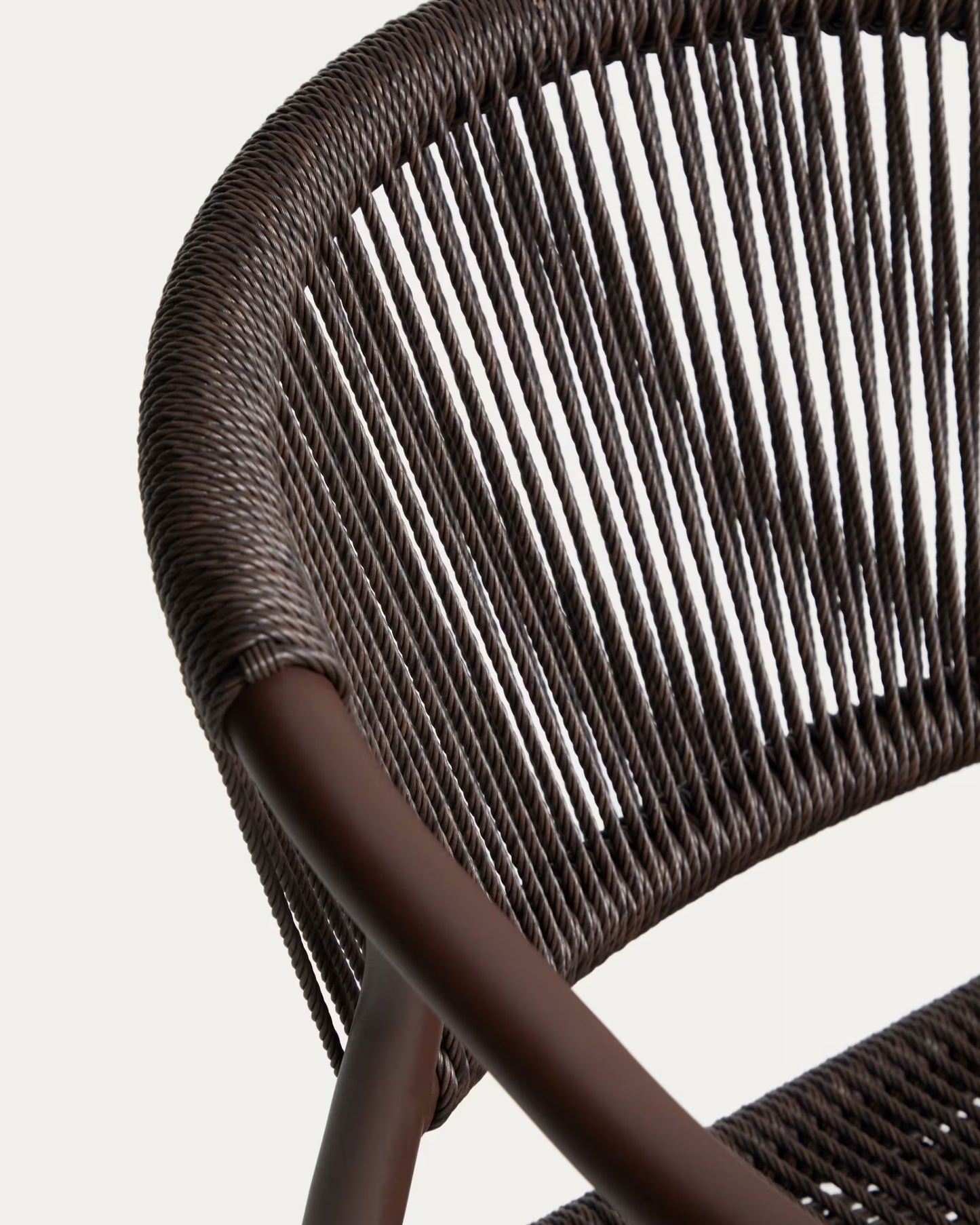 Kave Home Livadia Stackable Outdoor Chair in Brown Aluminium