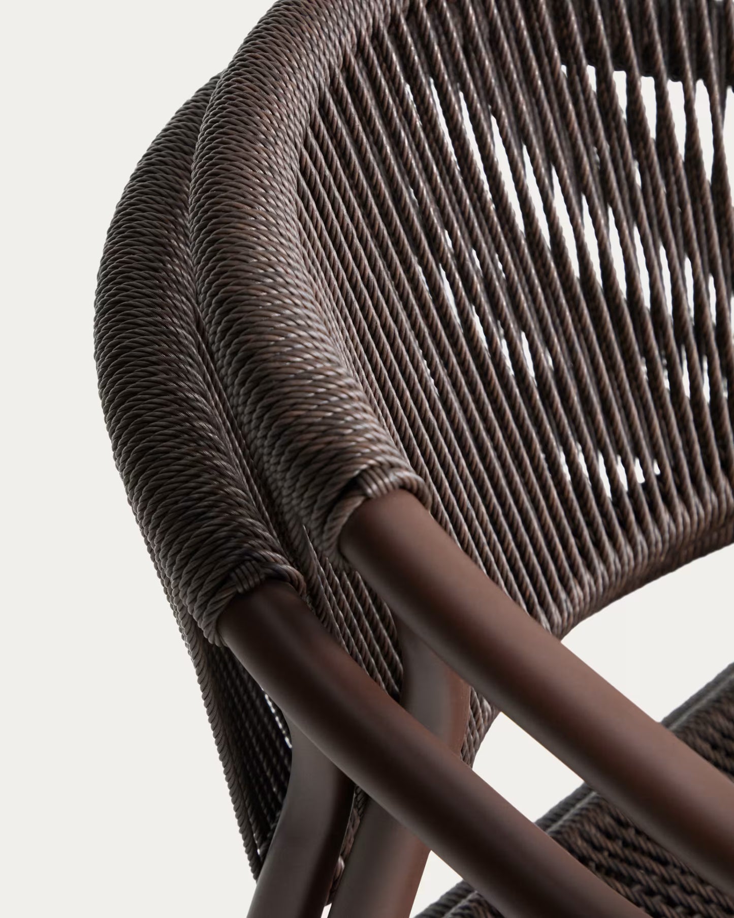 Kave Home Livadia Stackable Outdoor Chair in Brown Aluminium
