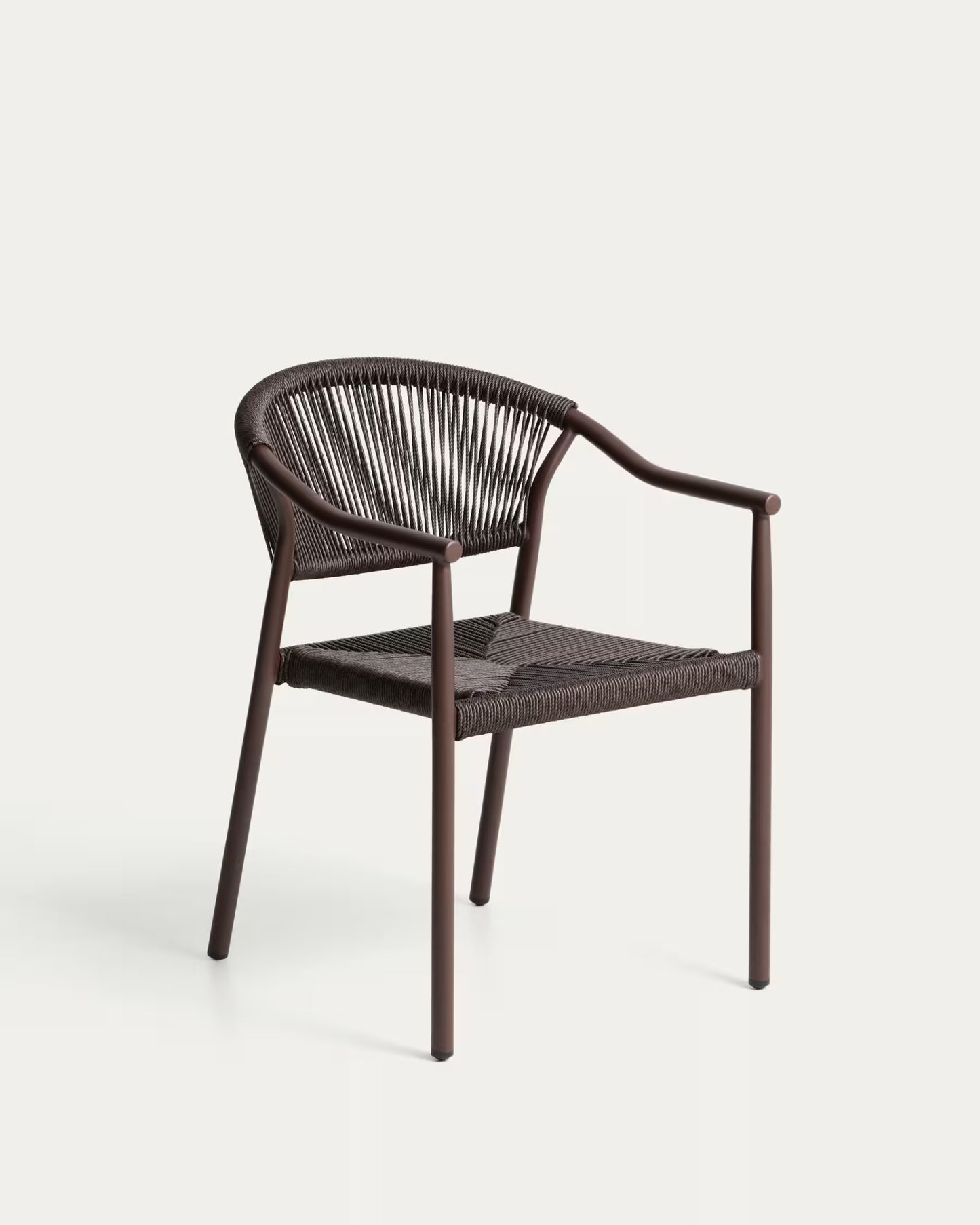 Kave Home Livadia Stackable Outdoor Chair in Brown Aluminium