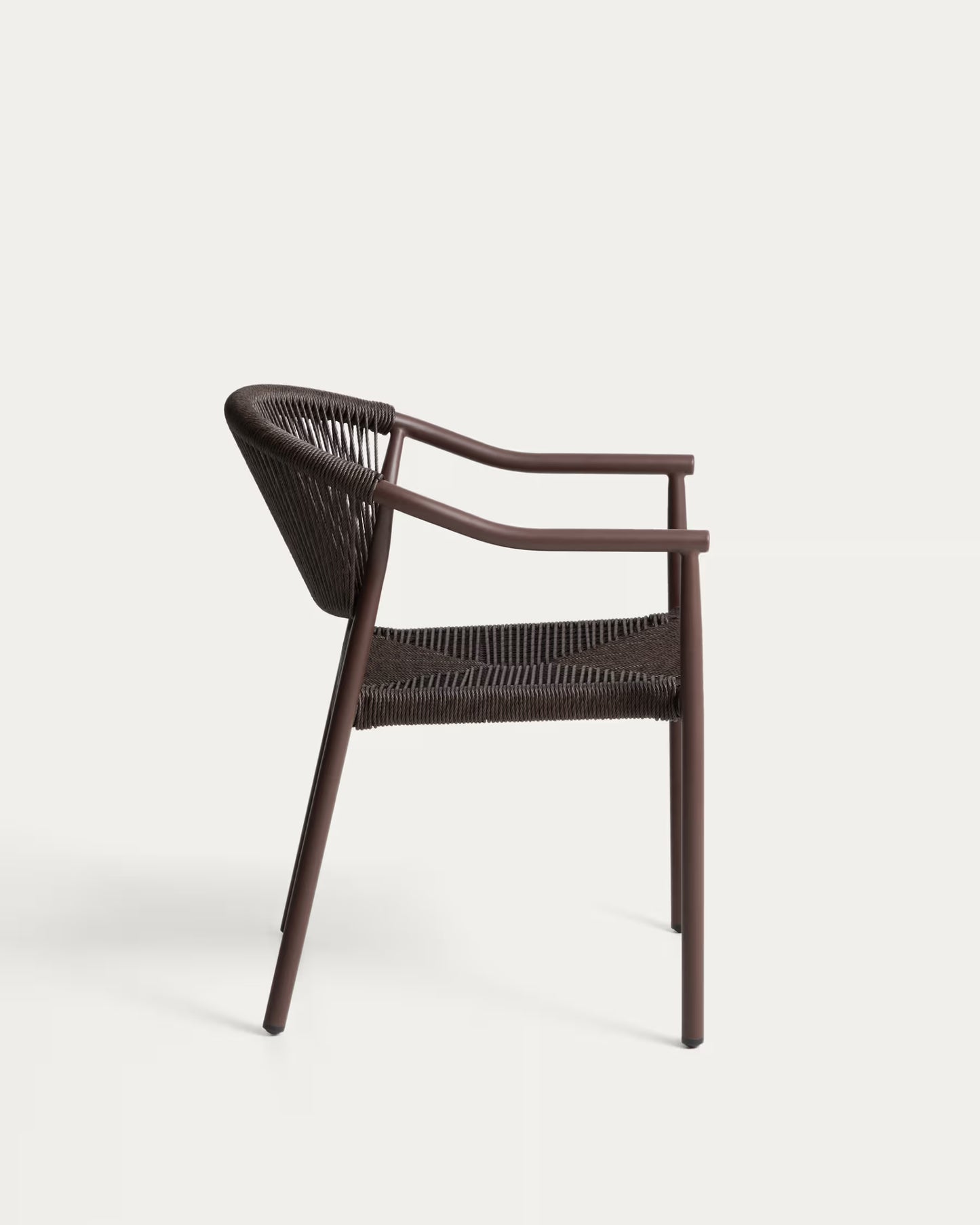Kave Home Livadia Stackable Outdoor Chair in Brown Aluminium