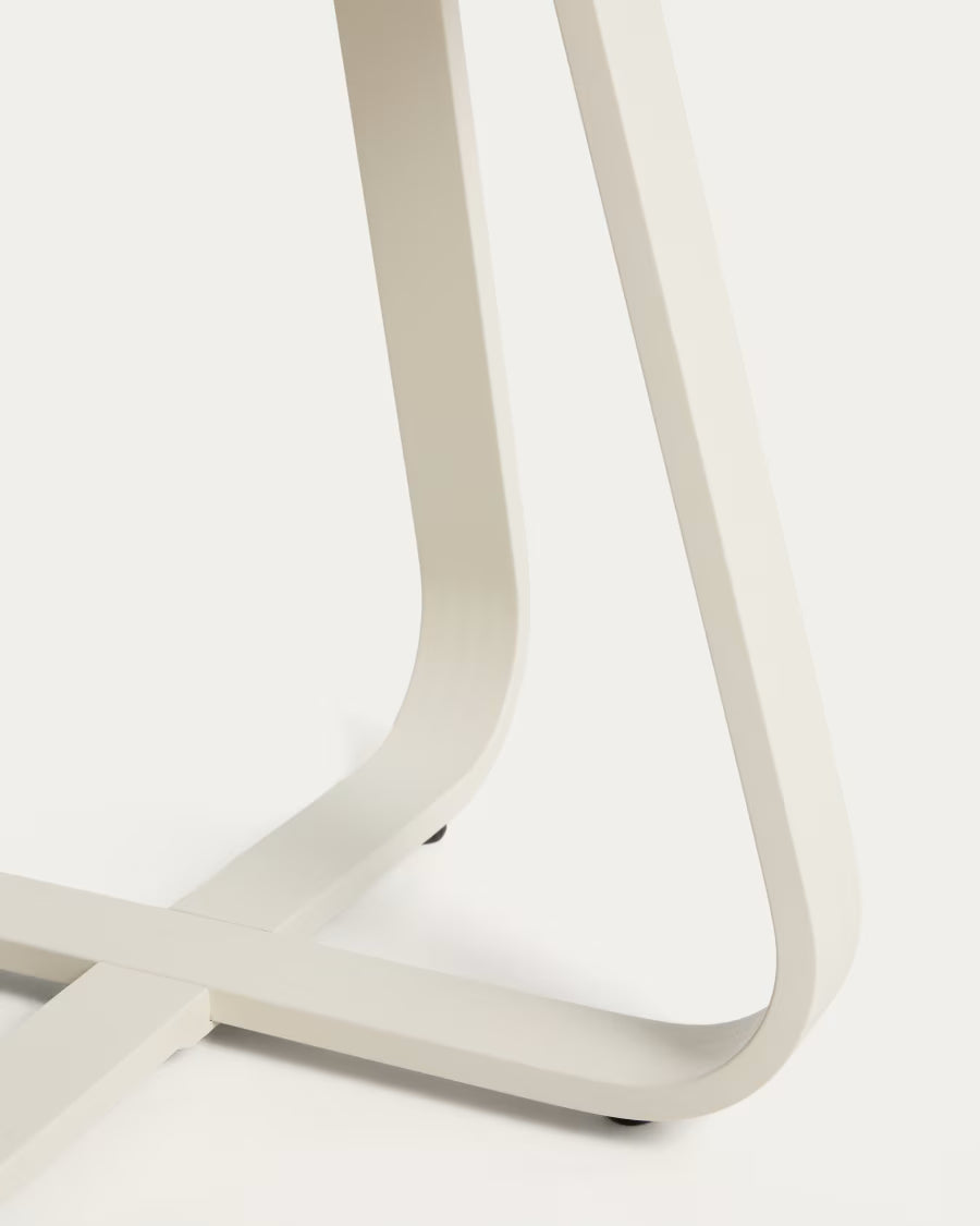 Kave Home Tamaris Ecru Aluminium Outdoor Side Table Ø48cm