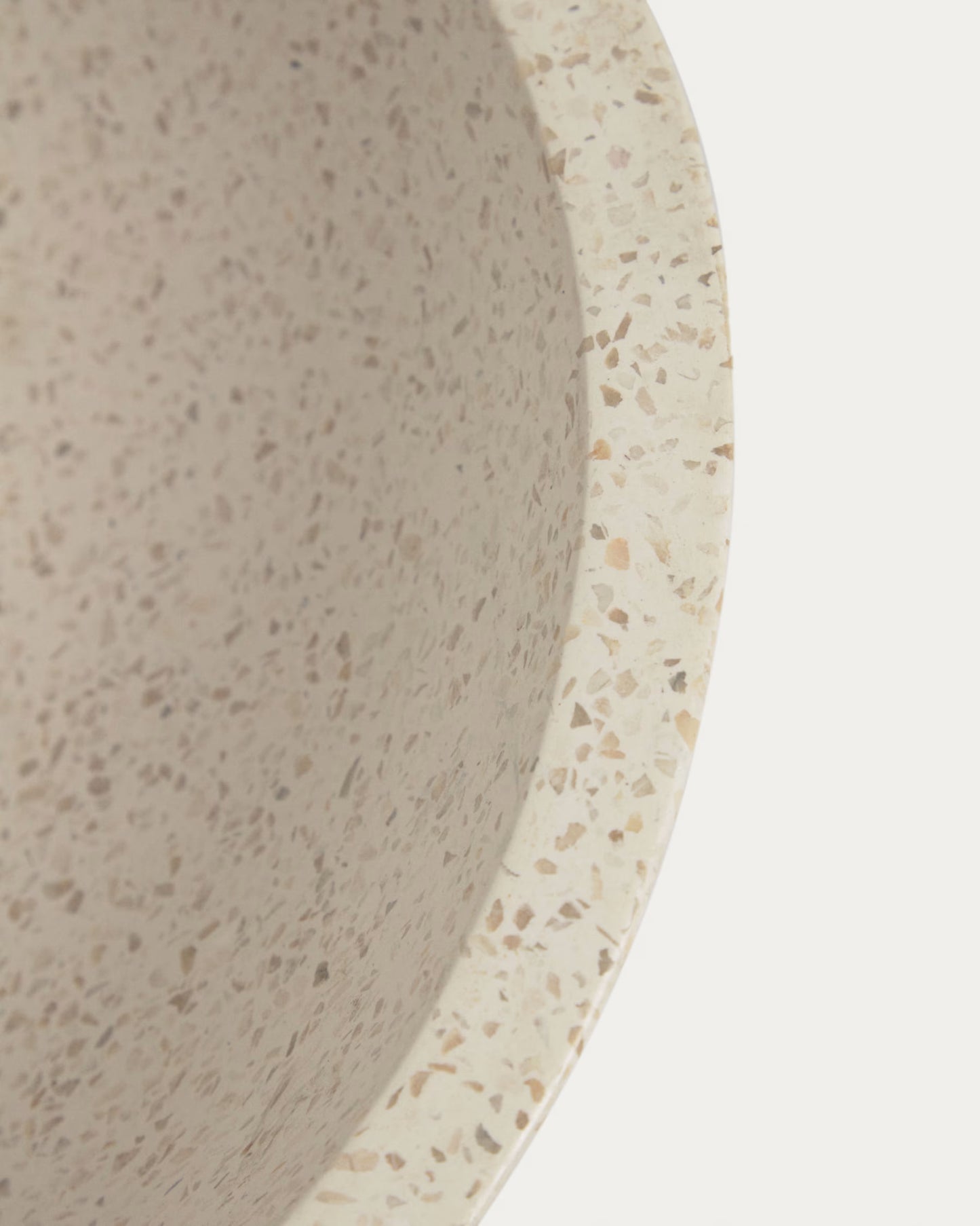 Kave Home Delina Countertop Washbasin in White Terrazzo Ø 40 cm