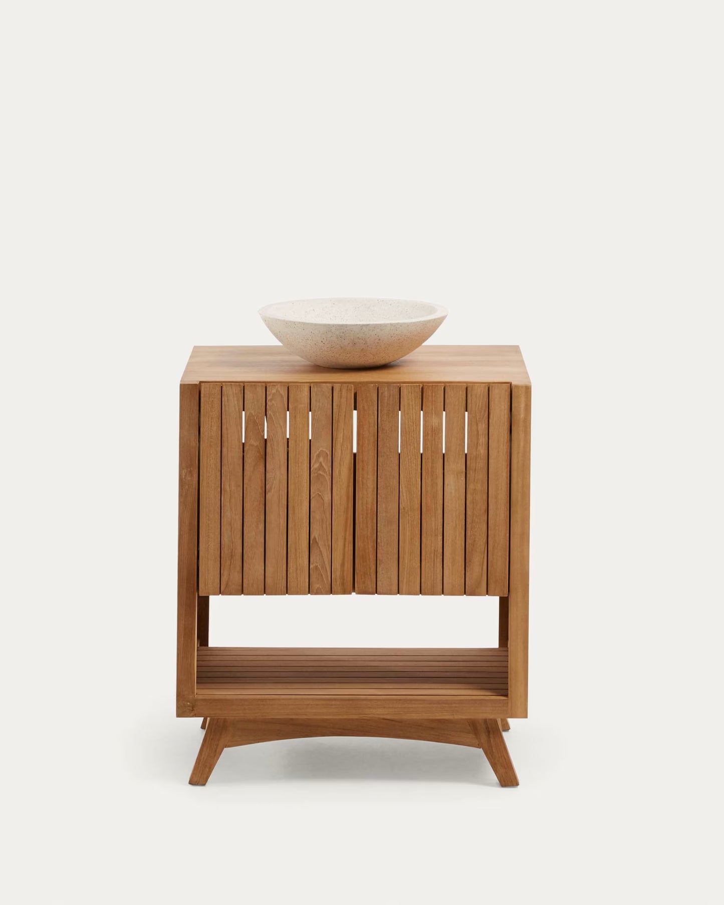 Kave Home Delina Countertop Washbasin in White Terrazzo Ø 40 cm