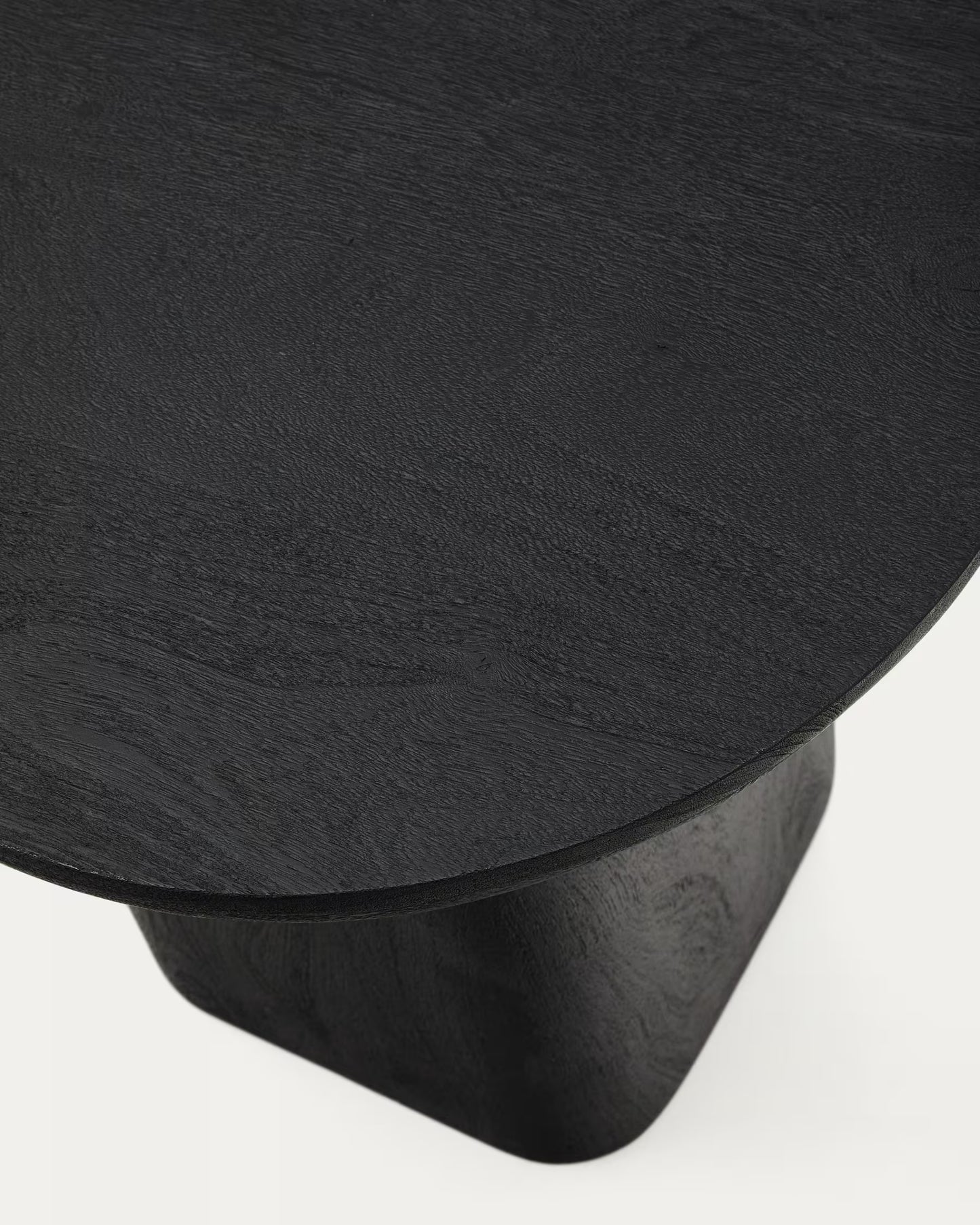 Ovak Side Table in Solid Acacia Wood with Black Finish FSC 100% Ø50cm