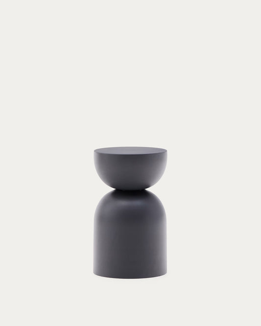 Kave Home Side Table Rachell Made of Metal with a Grey Painted Finish Ø30 cm