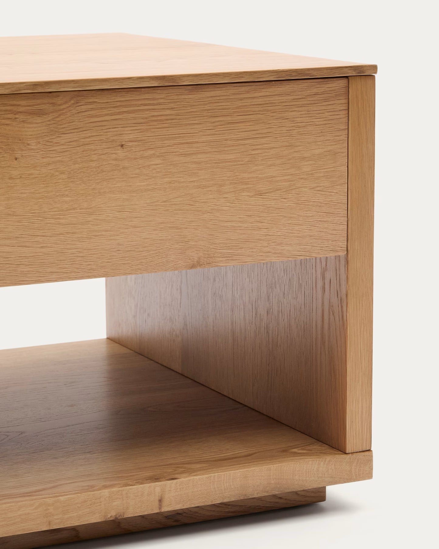 Kave Home Alguema Raisable Coffee Table in Oak Veneer with Natural Finish 120 x 60 cm