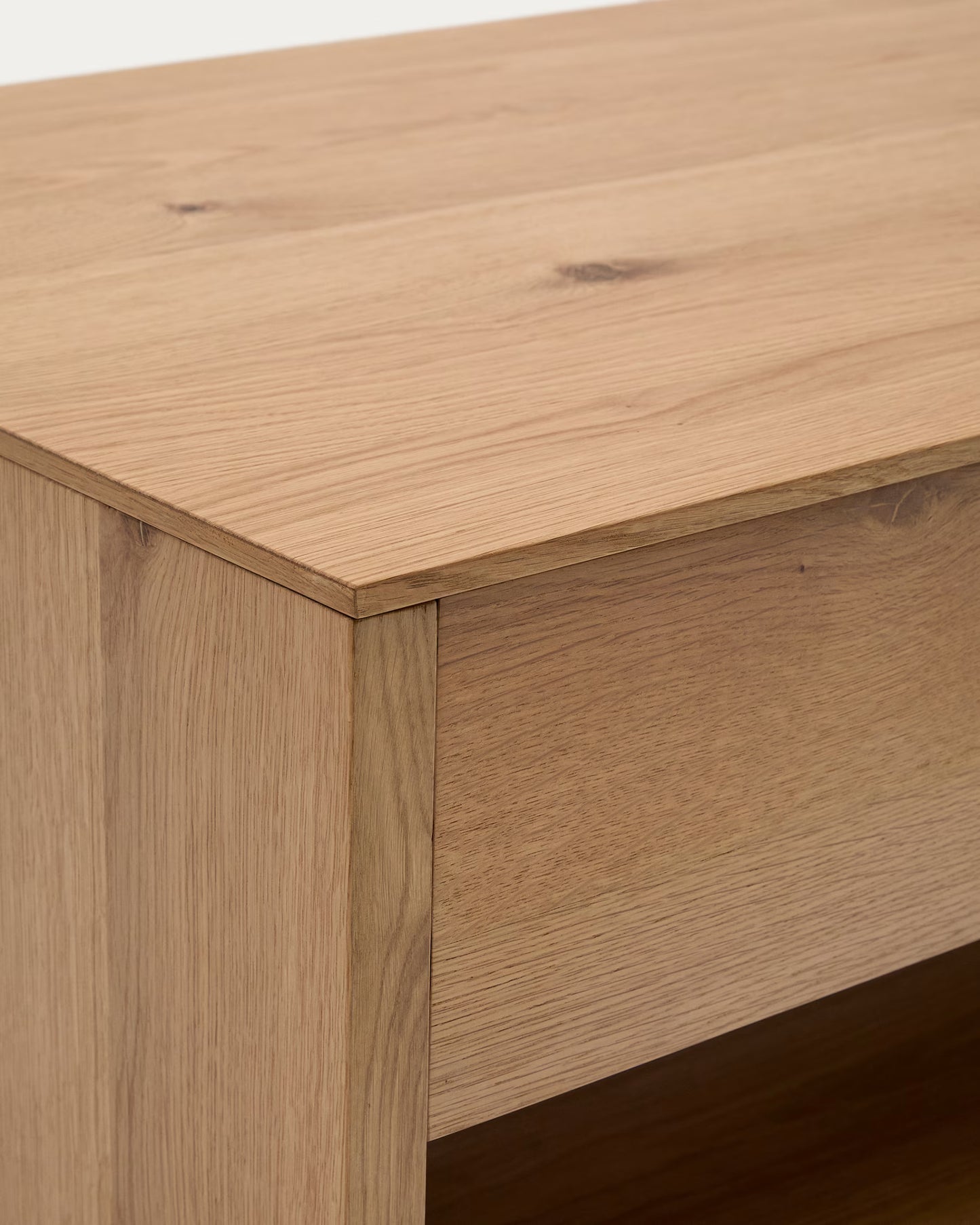 Kave Home Alguema Raisable Coffee Table in Oak Veneer with Natural Finish 120 x 60 cm