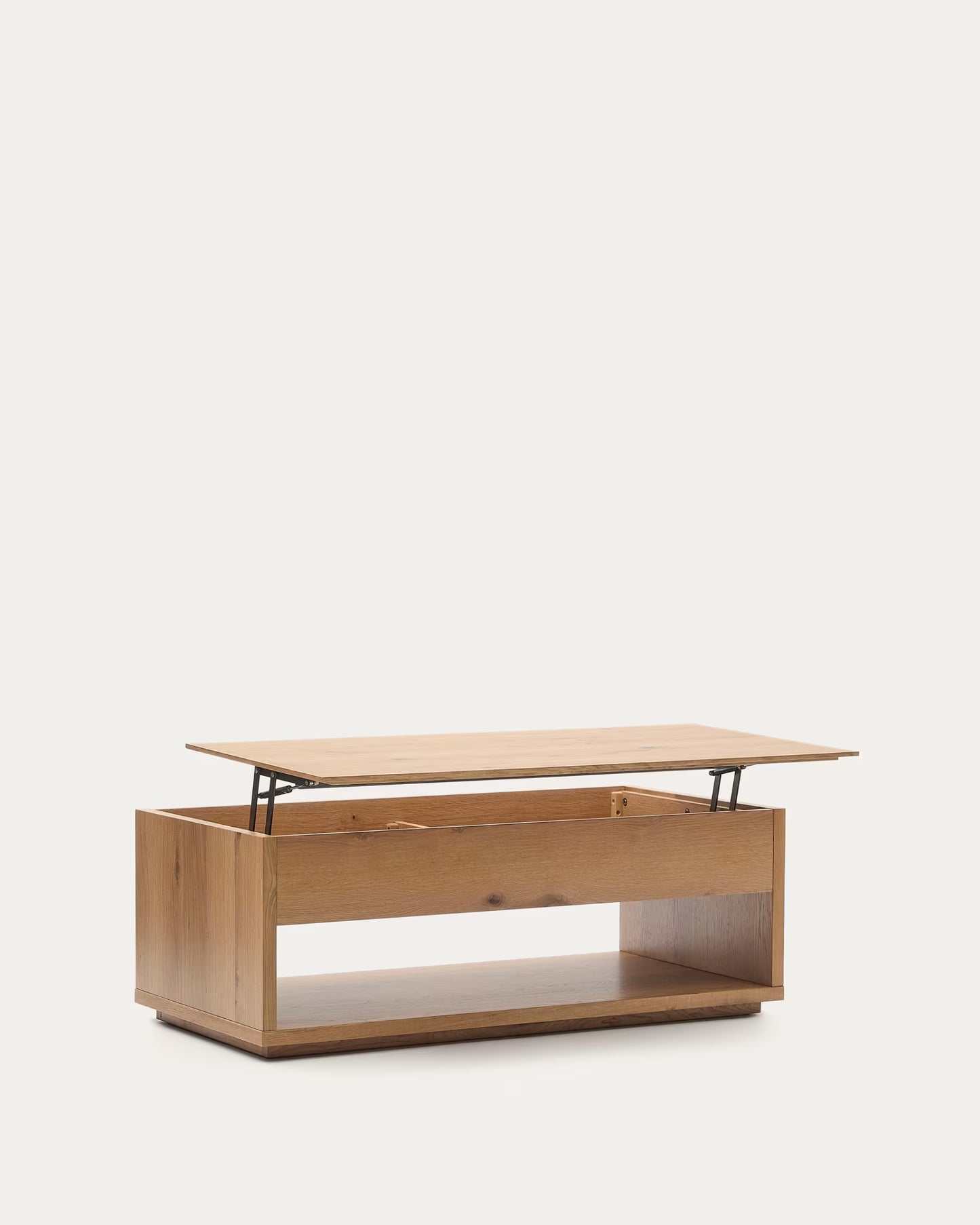 Kave Home Alguema Raisable Coffee Table in Oak Veneer with Natural Finish 120 x 60 cm
