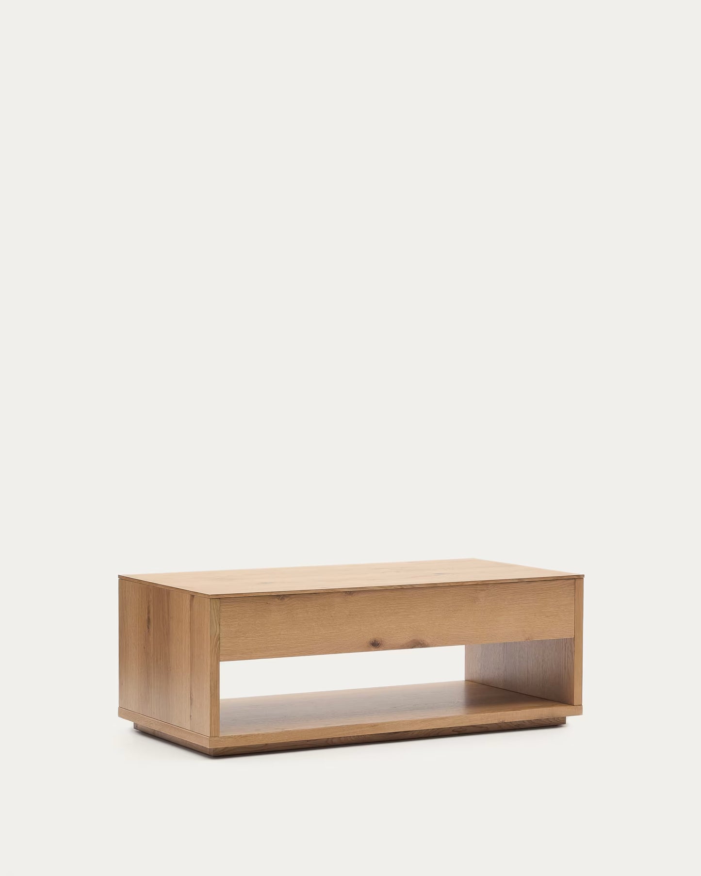 Kave Home Alguema Raisable Coffee Table in Oak Veneer with Natural Finish 120 x 60 cm