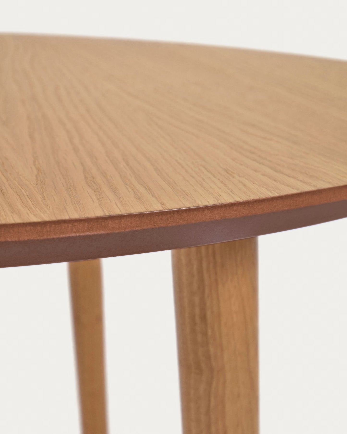 Kave Home Oqui Extendable Oak Veneer Table with Solid Wood Legs 160 (260) x 100 cm