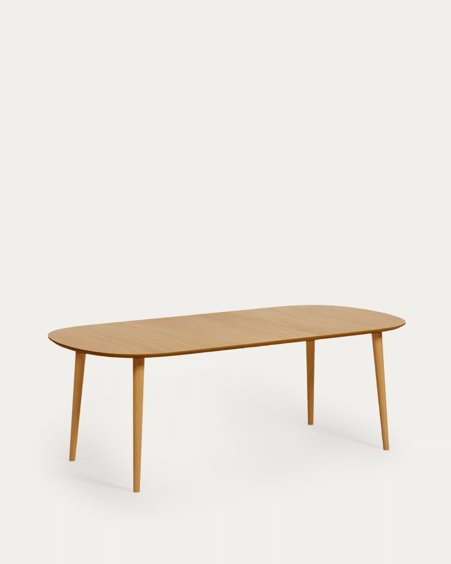 Kave Home Oqui Extendable Oak Veneer Table with Solid Wood Legs 160 (260) x 100 cm