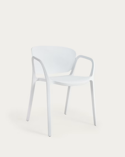 Kave Home Ania stackable white garden chair