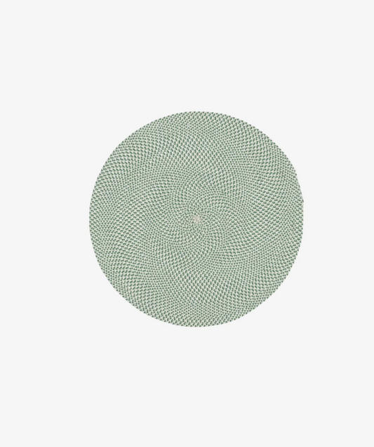 Kave Home Rodhe 100% PET round rug in green, Ø 100 cm