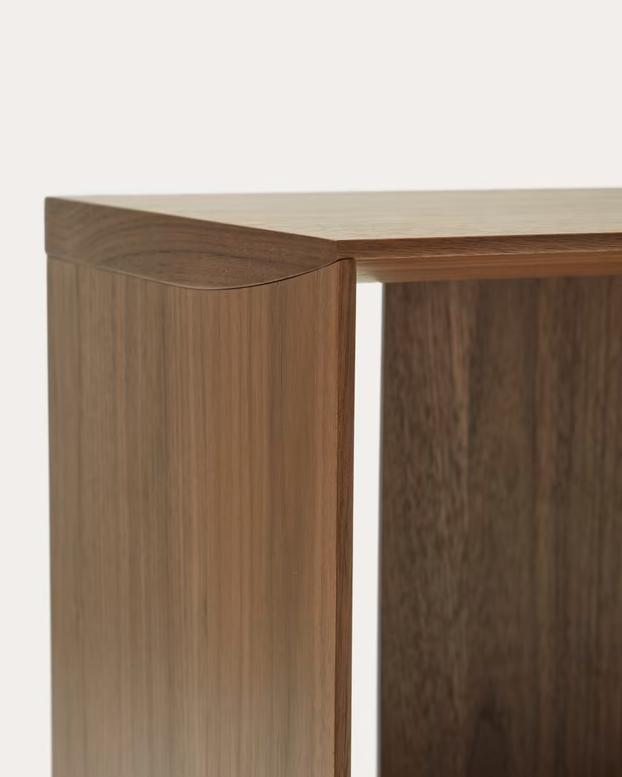 Kave Home Litto medium shelf module in walnut veneer, 67 x 38 cm