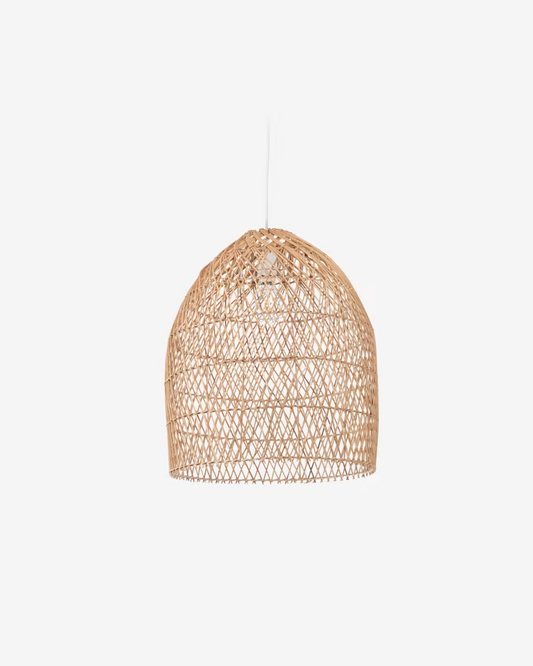 Kave Home Domitila ceiling light shade in 100% rattan with natural finish Ø 44