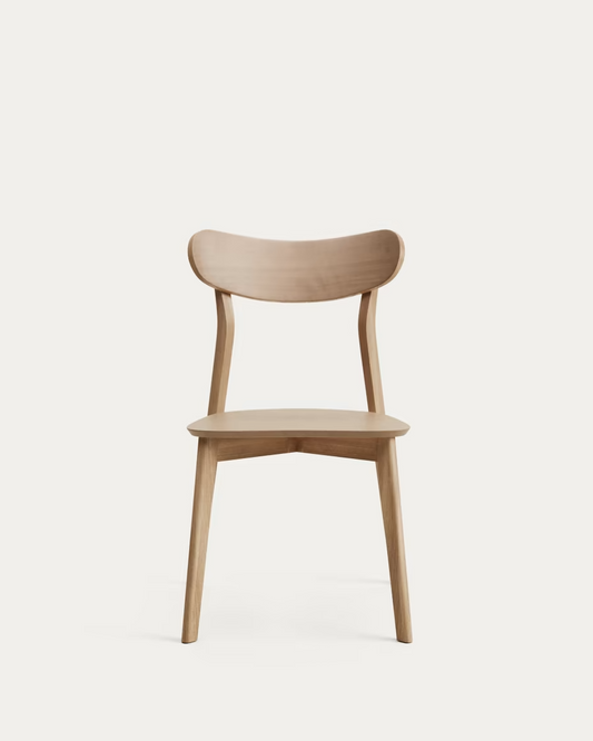 Kave Home Safina chair in oak veneer and solid rubber wood x 2
