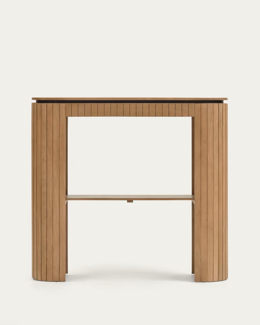 Kave Home Licia console table with 1 drawer, solid mango wood, 120 x 90 cm