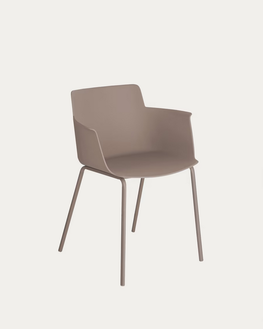 Kave Home 2 x Hannia brown chair with arms