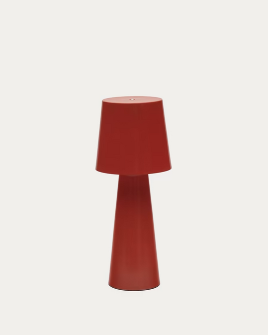 Kave Home Arenys large table lamp with a red painted finish