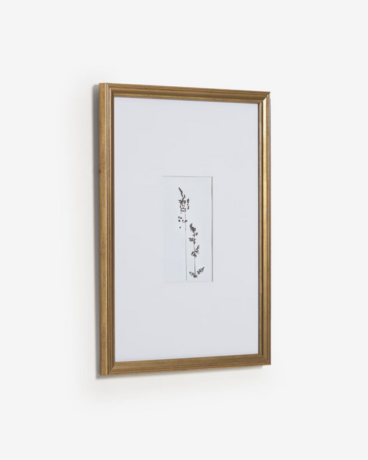 Kave Home Set of 2 - Akina Gold Framed Pictures - 30 x 40 cm