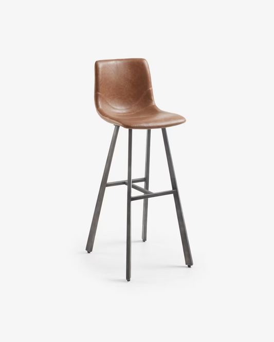 Kave Home 2 x Oxid brown Trap barstool height 81 cm