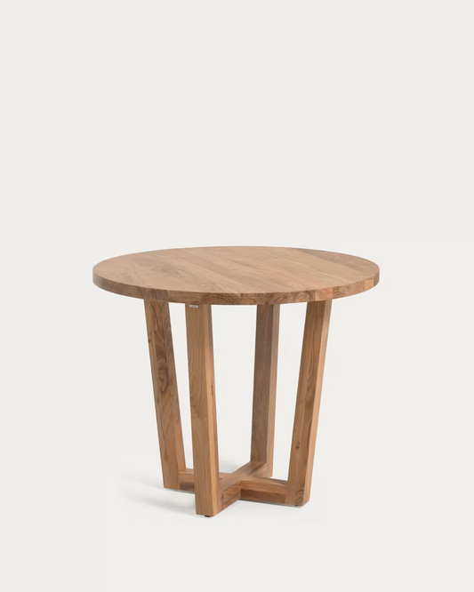 Kave Home Nahla round table made from solid acacia wood with natural finish Ø 90