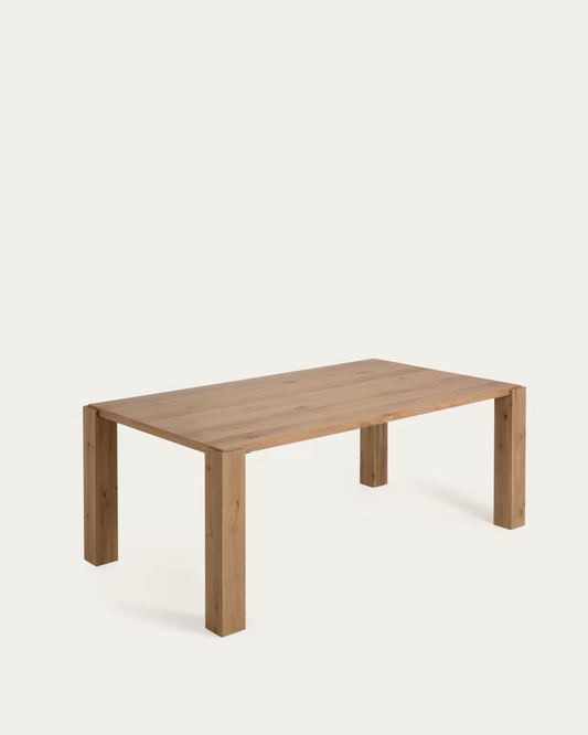 Kave Home Deyanira table with oak veneer and solid oak legs 200 x 100 cm