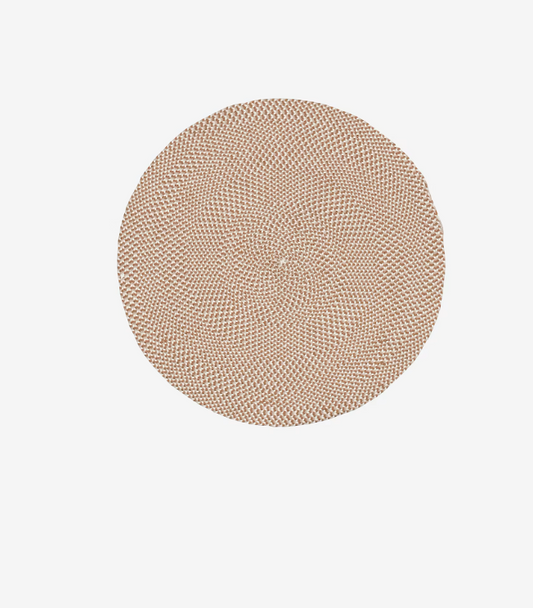 Kave Home Rodhe 100% PET round rug in beige, Ø 100 cm