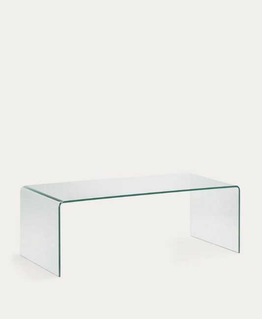 Kave Home Burano glass coffee table 110 x 50 cm